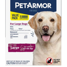 Pet Armor Flea and Tick Treatment for Large Size Dogs (45-88 lbs)